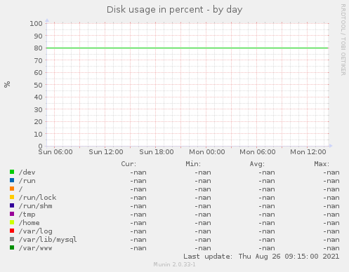 Disk usage in percent